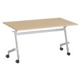 Opklapbare tafel op wieltjes Bruneau Practika Plus - blad diepte 70 cm