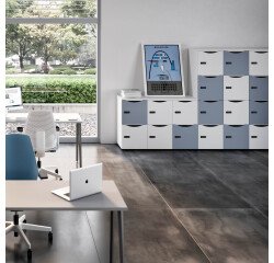 Set of 2 lacquered doors Lockers - code lock