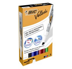 Marcatore per lavagna BIC Velleda 1791 al scalpello 3.3 mm assortiti 4 unità