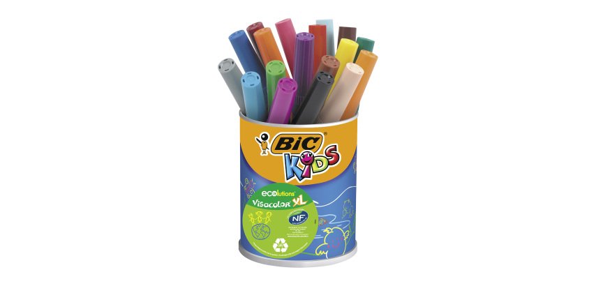 Felt-tip pen Bic Kids Eco Visacolor XL - jar of 18
