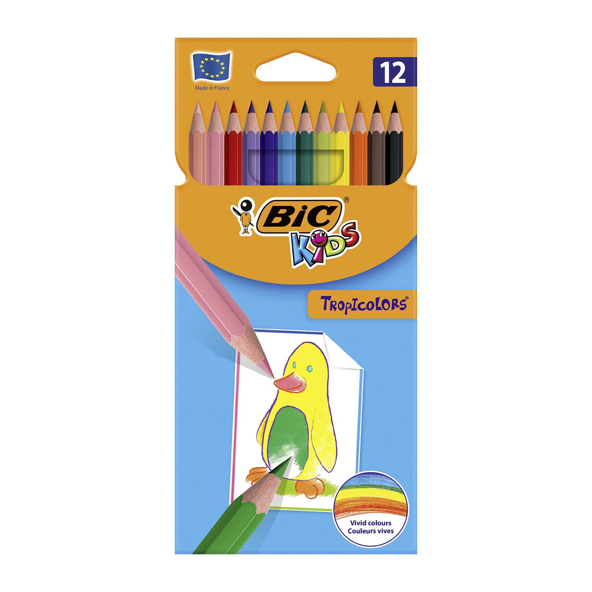 FeinKulturia Lot de 12 crayons de couleur arc-en-ciel Jumbo multicolores pour fille - Cadeau pour