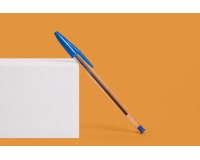 Kugelschreiber Bic Cristal Original mit Deckelchen Punkt 1 mm medium Linie - Hülle von 10