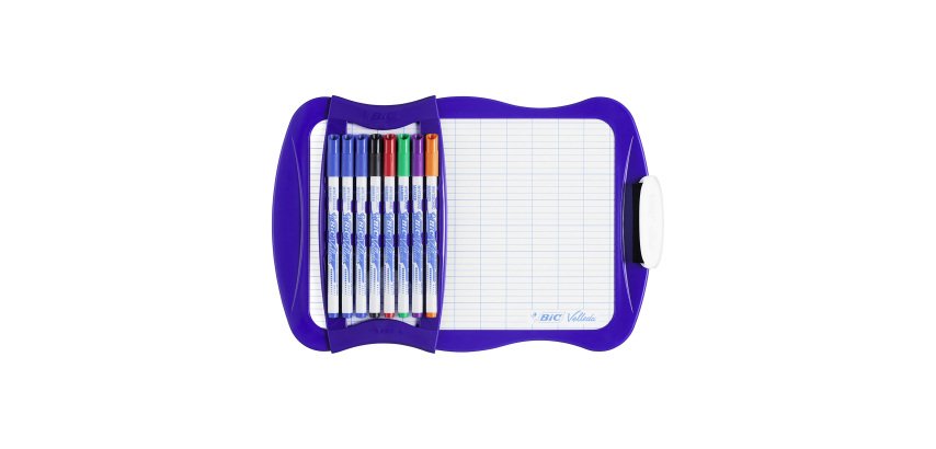 Kit Schreibtafel Bic Velleda trocken abwischbar 21 x 31 cm
