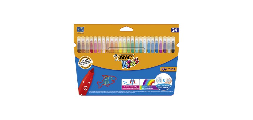 Feutre Bic Kids Couleur - Pochette de 24
