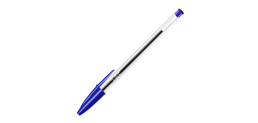 Stylo bille Bic Cristal Original à capuchon pointe 1 mm écriture moyenne - Pochette de 10
