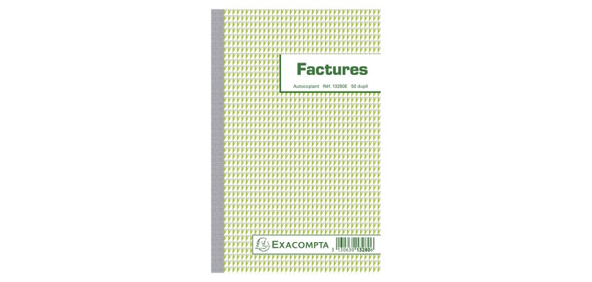 Manifold facture Exacompta autocopiant 21 x 13,5 cm 50 pages double exemplaires