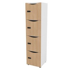 Casillero Lockers blanco 4 casillas Alt 169 cm