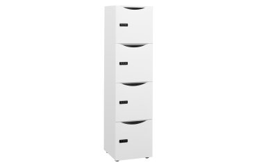Lockerkast 4 vakken witte behuizing H 169 cm