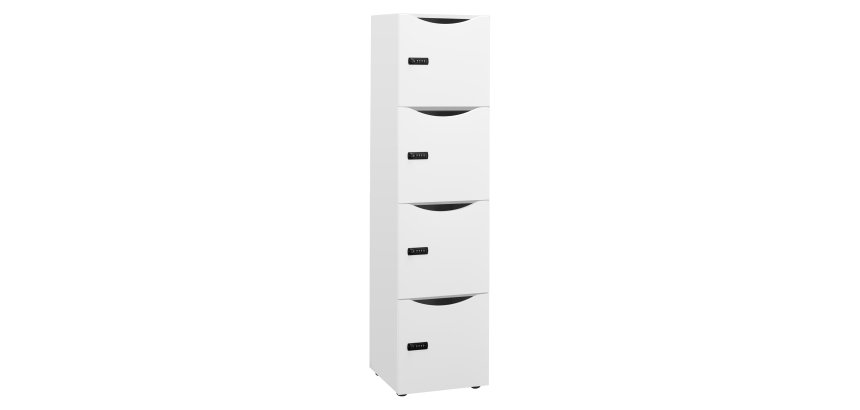 Casillero Lockers blanco 4 casillas Alt 169 cm