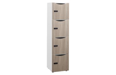 Casillero Lockers blanco 4 casillas Alt 169 cm