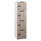 Casier de bureau Locker 4 cases coprs blanc H 169 cm