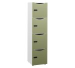Casier de bureau Locker 4 cases coprs blanc H 169 cm olive
