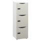 Casier de bureau Lockers 3 cases - Corps blanc - H 131 cm - Avec portes - Serrure à code