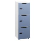 Casier de bureau Lockers 3 cases - Corps blanc - H 131 cm