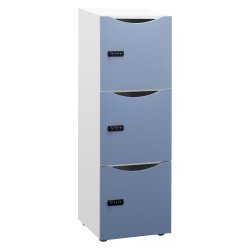 Casier de bureau Locker 3 cases coprs blanc H 131 cm argile