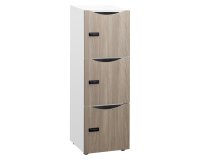 Casillero Lockers blanco 3 casillas Alt 131 cm