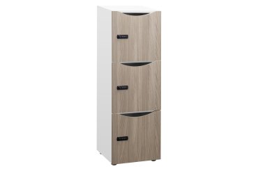 Armadietto bianco locker 3 caselle h131 cm