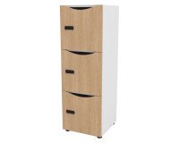 Casillero Lockers blanco 3 casillas Alt 131 cm