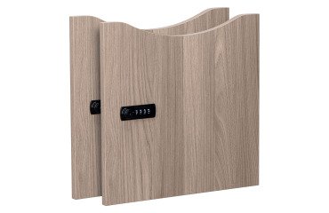 Lot von 2 melaminbeschichteten Spindschranktüren - Zahlenschloss