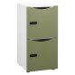 Casier de bureau Locker 2 cases coprs blanc H 86 cm olive