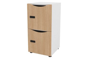 Casier de bureau Lockers 2 cases corps blanc H 86 cm - serrure à code