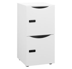 Lockerkast 2 vakken witte behuizing H 86 cm