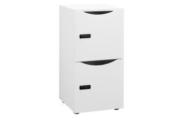 Lockerkast 2 vakken witte behuizing H 86 cm