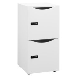 Casier de bureau Lockers 2 cases corps blanc H 86 cm - portes mélaminées - serrure à code