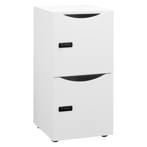 Casillero Lockers blanco 2 casillas Alt 86 cm puertas blancas
