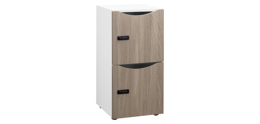 Casillero Lockers blanco 2 casillas Alt 86 cm