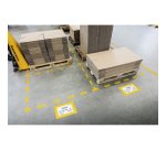 Marco amarillo adhesivo Durable A4 para el suelo - pack de 10