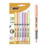 Subrayadores Punta Ajustable BIC Highlighter Colores Surtidos pastel - Paquete de 6