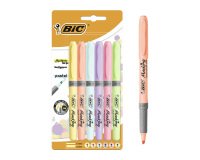 Subrayadores Punta Ajustable BIC Highlighter Colores Surtidos pastel - Paquete de 6