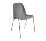 Chaise coque SORA - polypropylène - pieds métal - Couleurs standards
