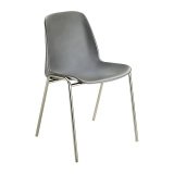 Sedia ospite Sora impilabile grigio