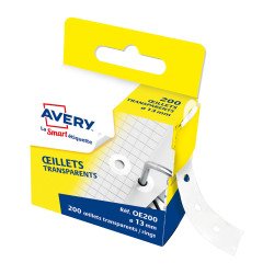 Verstärkungsringe Avery durchsichtig Durchmesser 13 mm - Box von 200