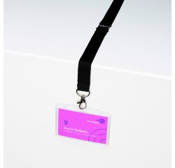 Identificador Avery 60 x 90 mm con cinta y mosquetón - caja de 10