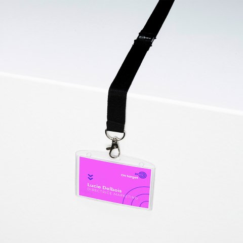 Identificador Avery 60 x 90 mm con cinta y mosquetón - caja de 10