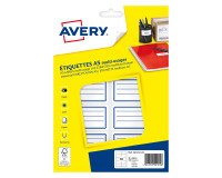 Zelfklevend schooletiket 36 x 56 mm Avery - wit met blauwe lijnen - hoesje van 120