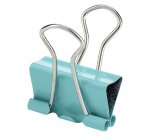 Pince double clip couleur pastel assortie 15 mm - Boîte de 10