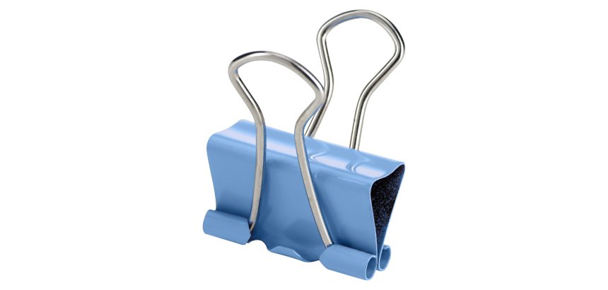 Pince double clip couleur pastel assortie 15 mm - Boîte de 10