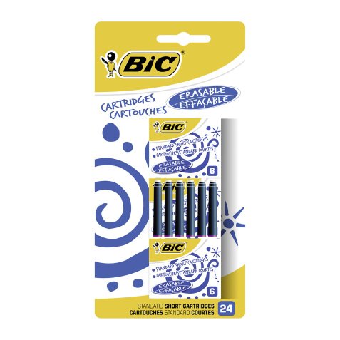 Ink cartridge short model Bic for felt-tip pen - blister of 24