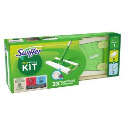Kit Mopa Swiffer + 8 recambios de toallitas para suelos