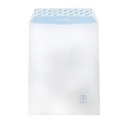 Bolsa blanca Sam 360 x 260 105 g sin ventana strip extraíble- Caja de 250