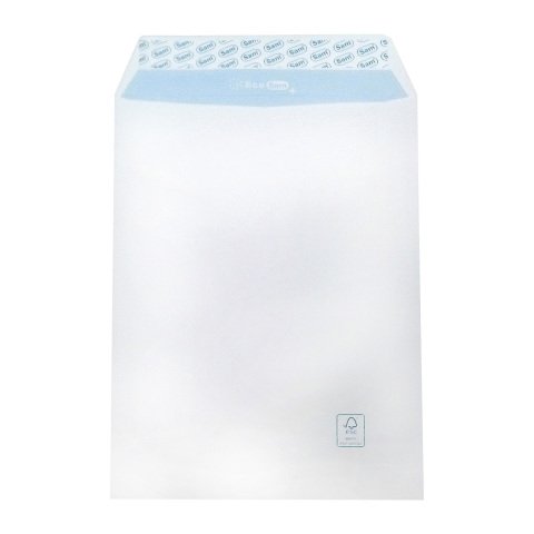 Bolsa blanca Sam 360 x 260 105 g sin ventana strip extraíble- Caja de 250