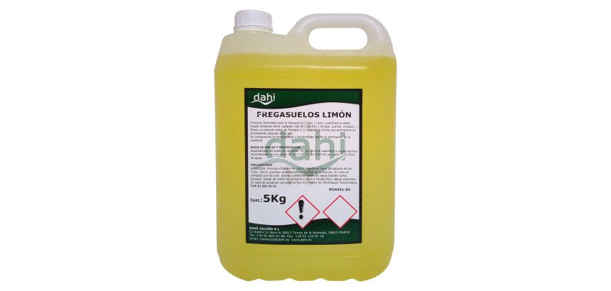 Detergente fregasuelo Dahi limón - garrafa de 5 L        