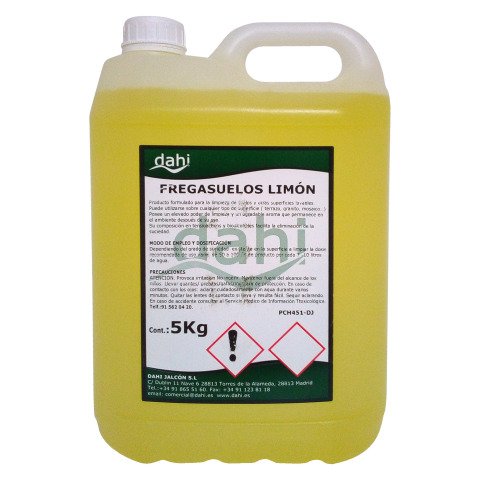 Detergente fregasuelo Dahi limón - garrafa de 5 L