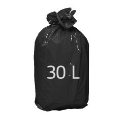 Bolsas basuras negras domesticas 30L- rollo de 25        