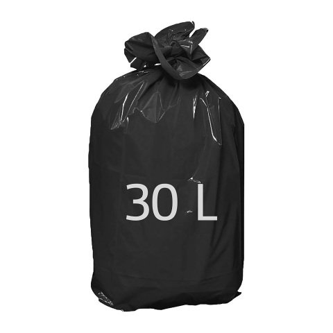 Bolsas basuras negras domesticas 30L- rollo de 25