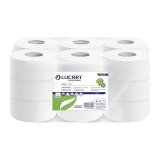 Papel higiénico rollo Jumbo Lucart ECO J100 doble capa 100m - pack de 18 rollos     